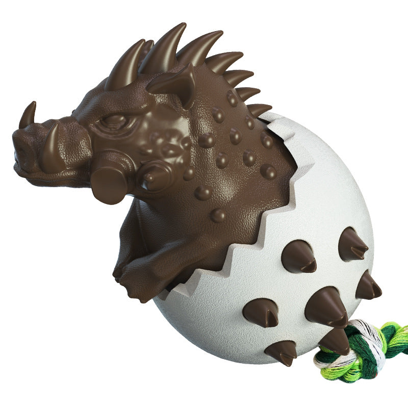 KFX-9408061 Wild Boar Egg Dog Molar Toothbrush Chew Toy - Durable TPR & Nylon