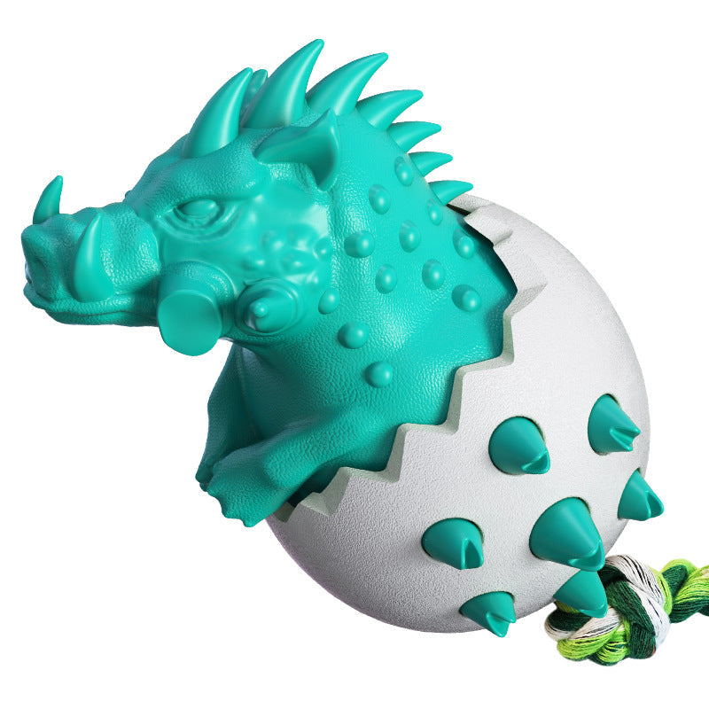 KFX-9408061 Wild Boar Egg Dog Molar Toothbrush Chew Toy - Durable TPR & Nylon
