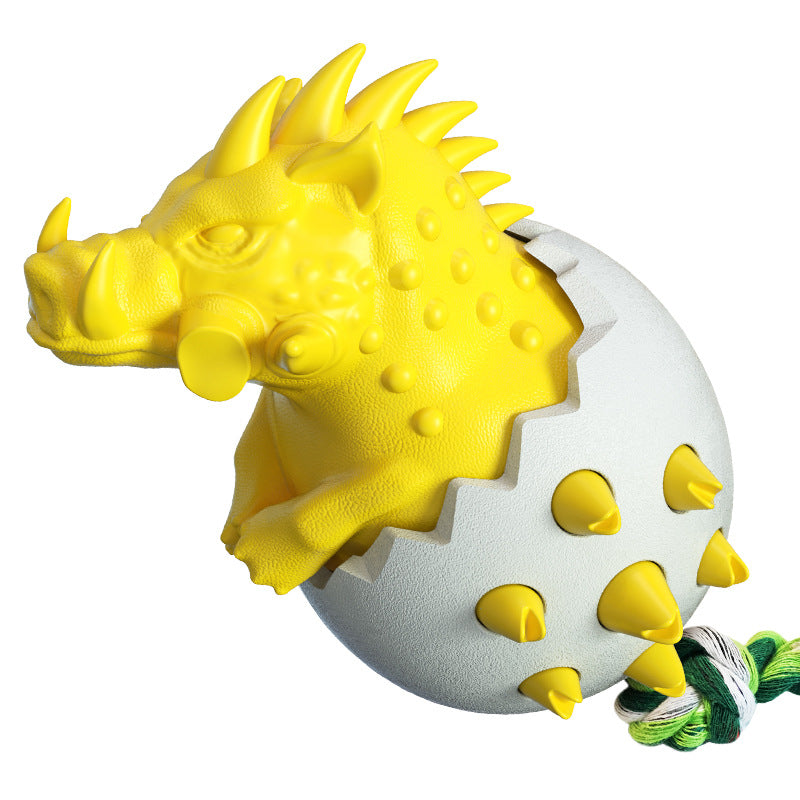 KFX-9408061 Wild Boar Egg Dog Molar Toothbrush Chew Toy - Durable TPR & Nylon