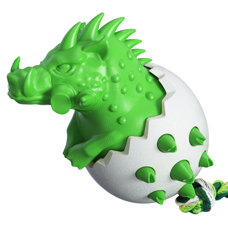 KFX-9408061 Wild Boar Egg Dog Molar Toothbrush Chew Toy - Durable TPR & Nylon