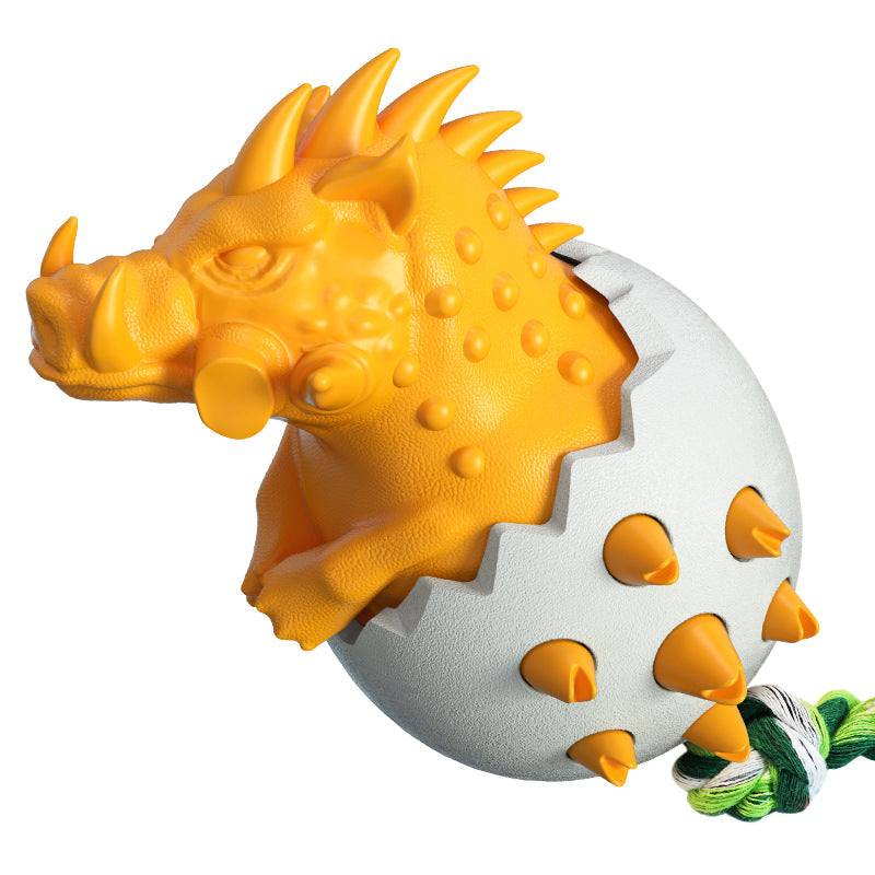 KFX-9408061 Wild Boar Egg Dog Molar Toothbrush Chew Toy - Durable TPR & Nylon
