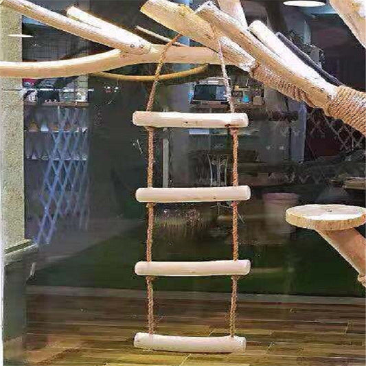 KFX-9408701 Cat Climbing Frame with Silk Flower Design and 1 Meter Lifting Ladder, Includes 50 Meter Hemp Rope