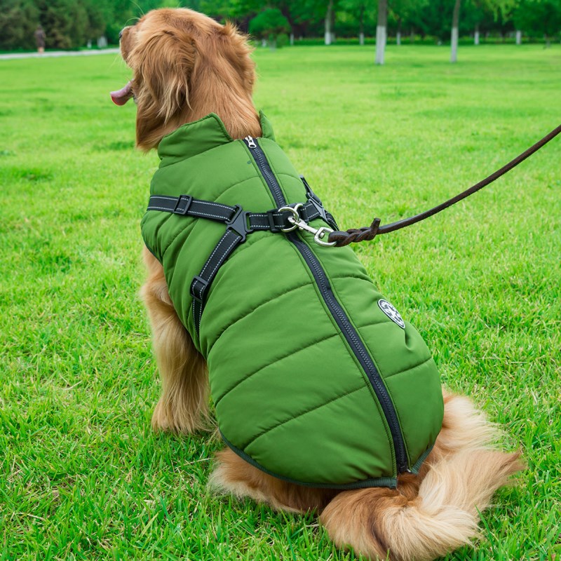 KFX-9409853 Winter Hooded Coat Jacket for Small Dogs – Waterproof, Reflective Design, Adjustable Fit
