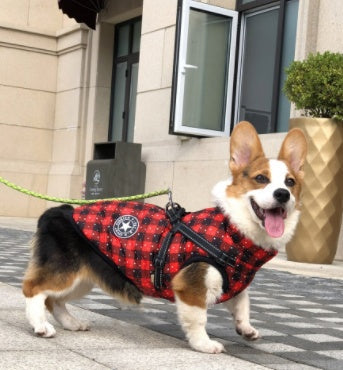 KFX-9409853 Winter Hooded Coat Jacket for Small Dogs – Waterproof, Reflective Design, Adjustable Fit