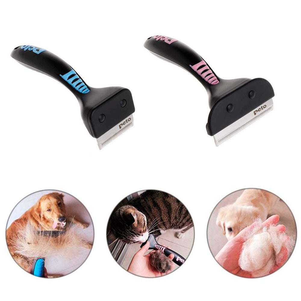 KFX-9411005 Pet Grooming Comb for Cats and Dogs - Blue and Pink, 160mm x 75mm