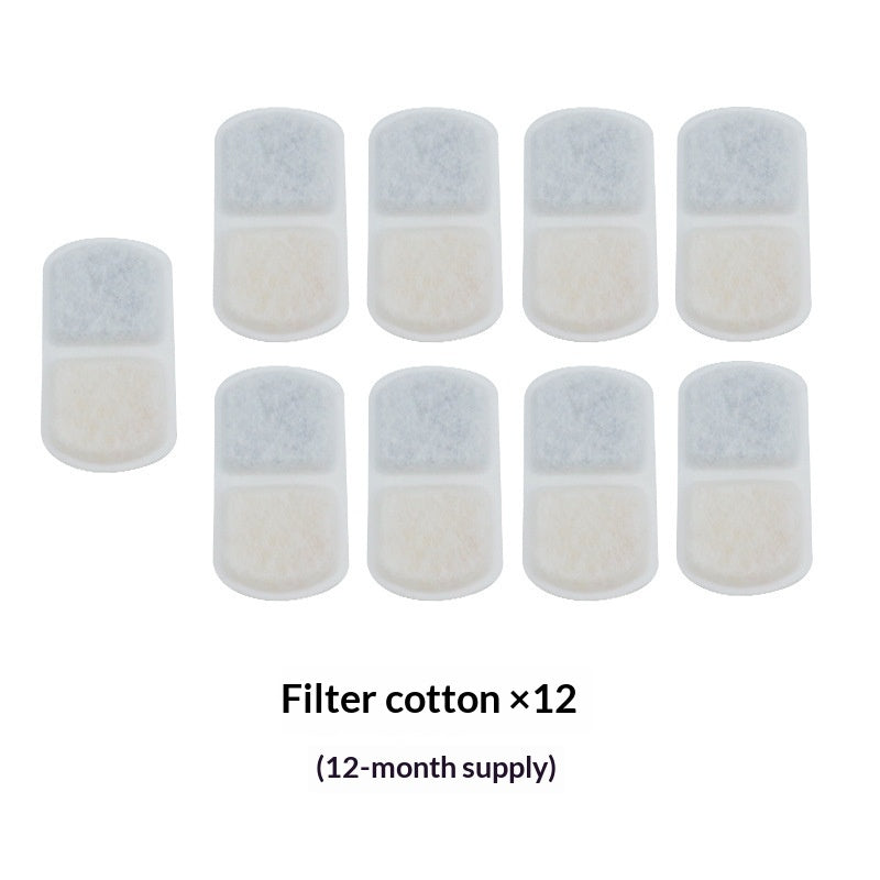 KFX-9411261 Cat Automatic Circulating Water Fountain Filter Cotton Pads - 1/3/6/12 Month Supplies