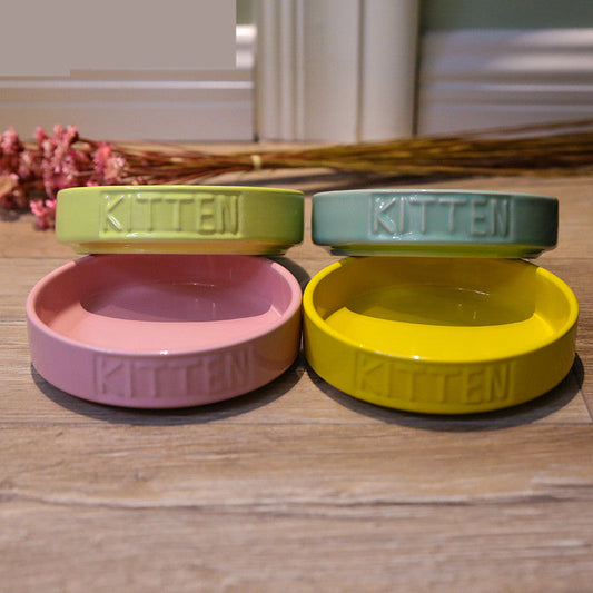 KFX-9411389 Medium Porcelain Dog and Cat Food Bowl in Assorted Colors