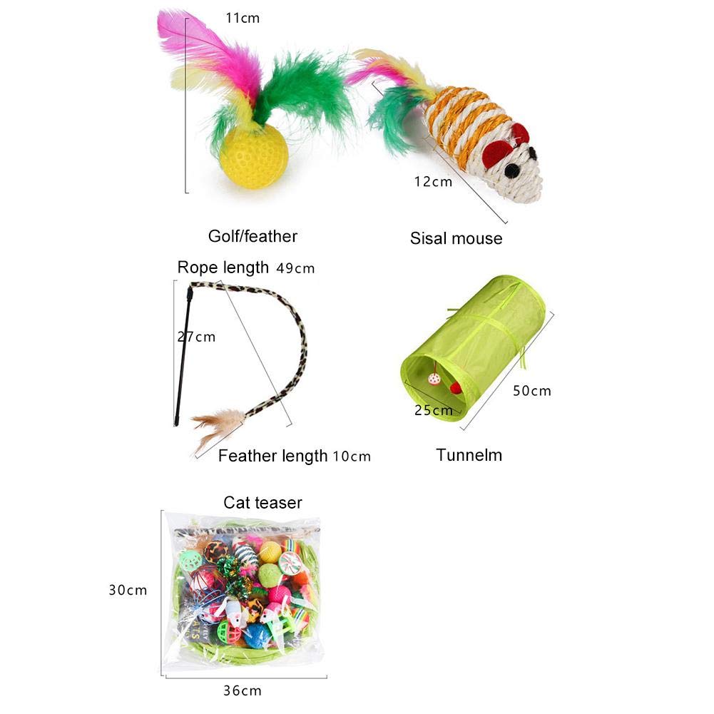 KFX-9415997 Cat Play Stick for Training and Comfort - Cotton Rope Toy Set (21 Pieces, 35x35x8cm)