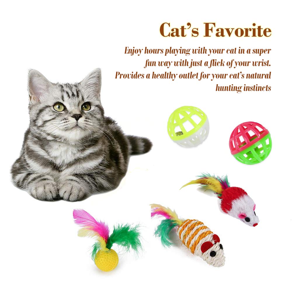KFX-9415997 Cat Play Stick for Training and Comfort - Cotton Rope Toy Set (21 Pieces, 35x35x8cm)