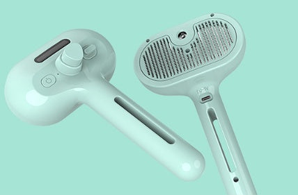 KFX-9416765 Self-Cleaning Pet Comb with Built-in Mist Humidifier for Grooming Long-Coated Dogs