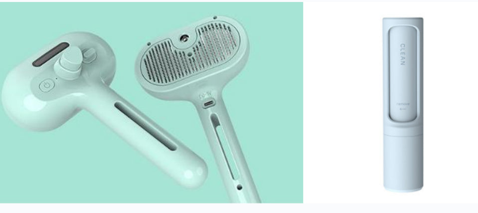 KFX-9416765 Self-Cleaning Pet Comb with Built-in Mist Humidifier for Grooming Long-Coated Dogs