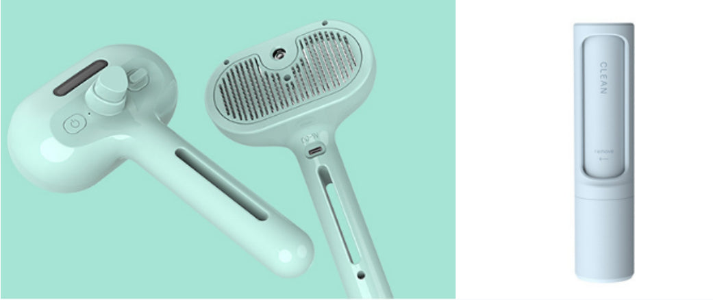 KFX-9416765 Self-Cleaning Pet Comb with Built-in Mist Humidifier for Grooming Long-Coated Dogs