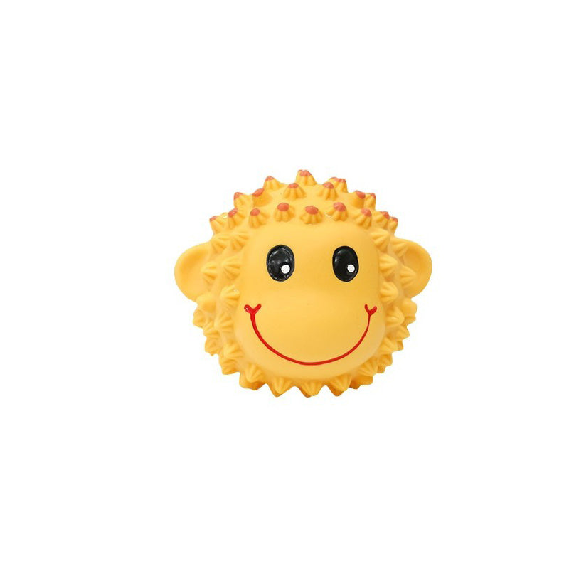 KFX-9418429 Interactive Squeaky Dog Toys - Soft Latex Animal Balls for Fetch and Dental Health