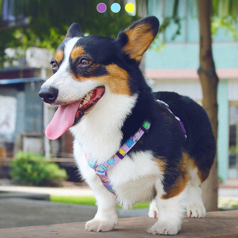 KFX-9420221 I-shaped Nylon Dog Chest Strap Harness for All Breeds