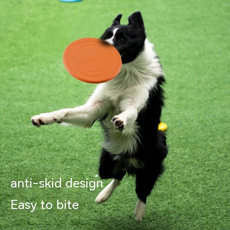 KFX-9421757 Interactive Floating Dog Frisbee - Bite-resistant TPR Pet Toy in Multiple Colors (17.8cm)