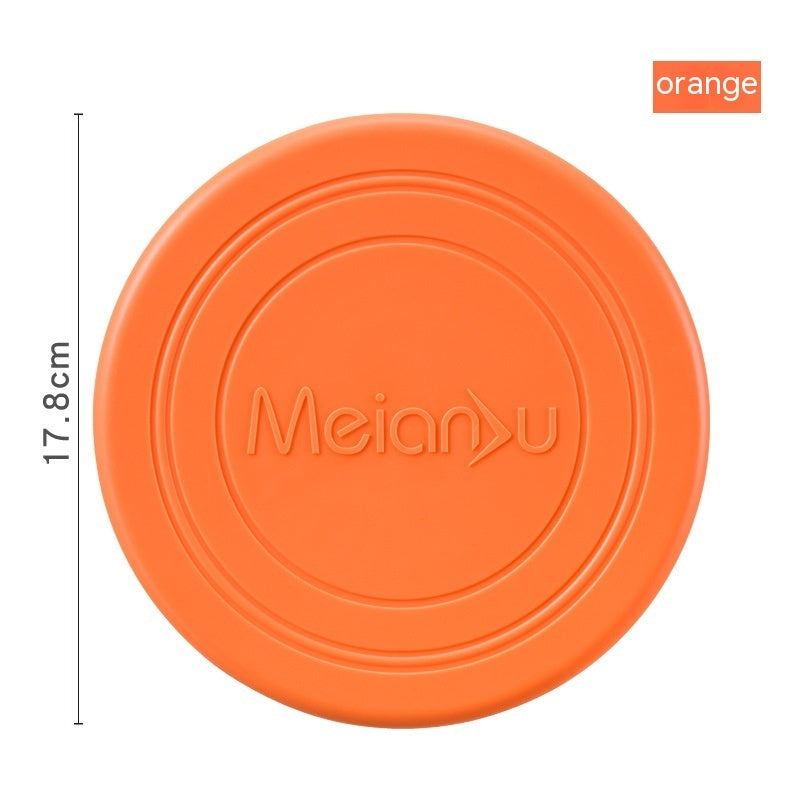 KFX-9421757 Interactive Floating Dog Frisbee - Bite-resistant TPR Pet Toy in Multiple Colors (17.8cm)