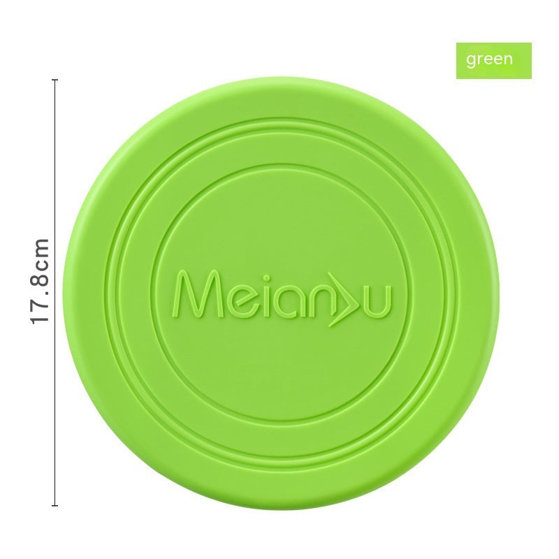 KFX-9421757 Interactive Floating Dog Frisbee - Bite-resistant TPR Pet Toy in Multiple Colors (17.8cm)
