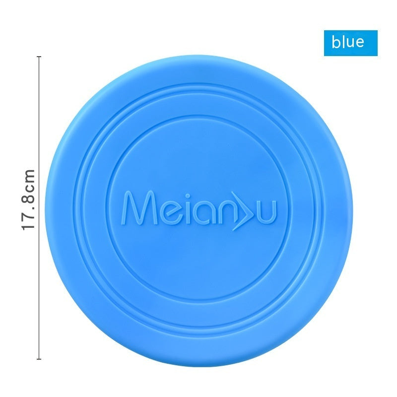 KFX-9421757 Interactive Floating Dog Frisbee - Bite-resistant TPR Pet Toy in Multiple Colors (17.8cm)