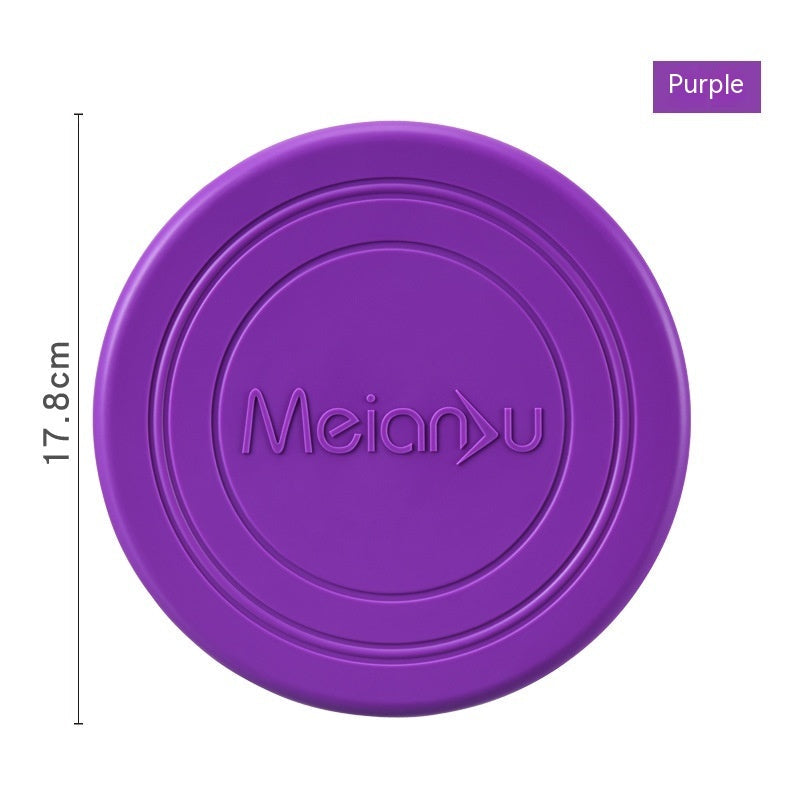 KFX-9421757 Interactive Floating Dog Frisbee - Bite-resistant TPR Pet Toy in Multiple Colors (17.8cm)