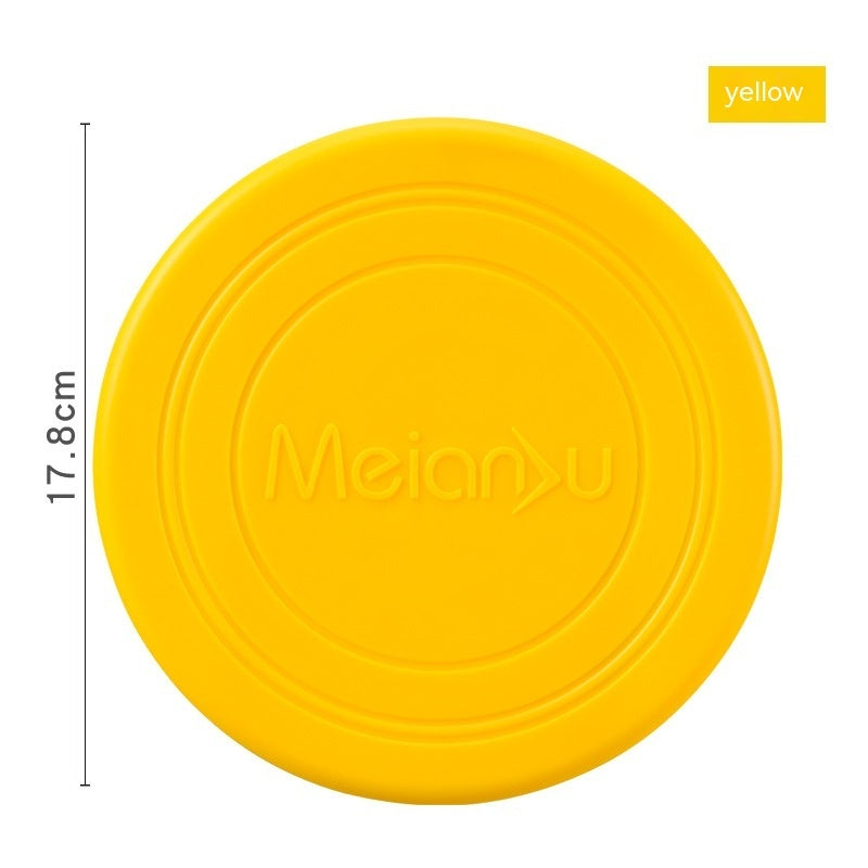 KFX-9421757 Interactive Floating Dog Frisbee - Bite-resistant TPR Pet Toy in Multiple Colors (17.8cm)