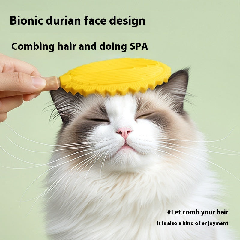 KFX-9422525 Durian Massage Comb and Cat Grass Spray Bottle Set - Green and Yellow Options Available
