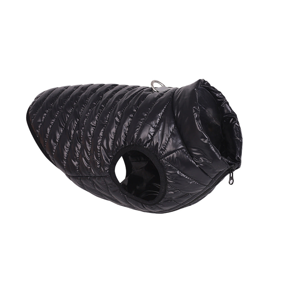KFX-9426365 Full Nylon Zipper Dog Jacket for Autumn and Winter – Available in Pink, Lake Blue, Red, Black, Dark Blue, Gray - Sizes XS to XL