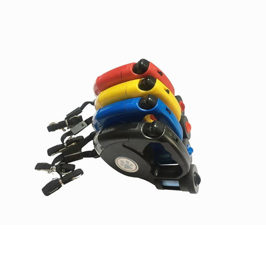 KFX-9426493 Pet Dog Trap with LED Light and 20 Garbage Bags, Blue/Black/Red/Yellow, ABS Construction