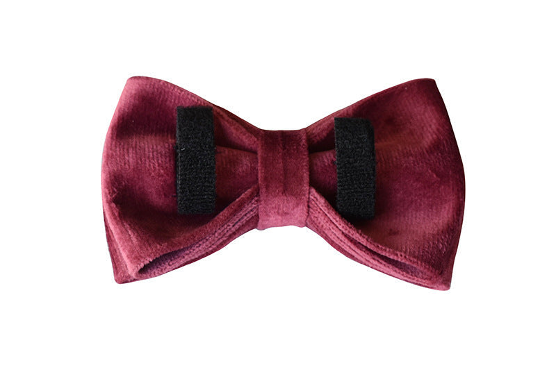 KFX-9428669 Velvet Dog Collar with Bow Knot - Adjustable Leash Set for All Breeds