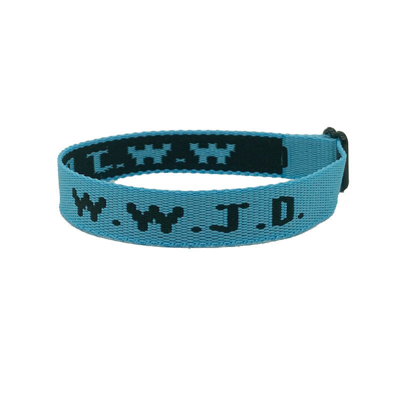 KFX-9435069 Adjustable Jacquard Printed Wrist Strap Bracelet for Unisex - Multiple Colors Available