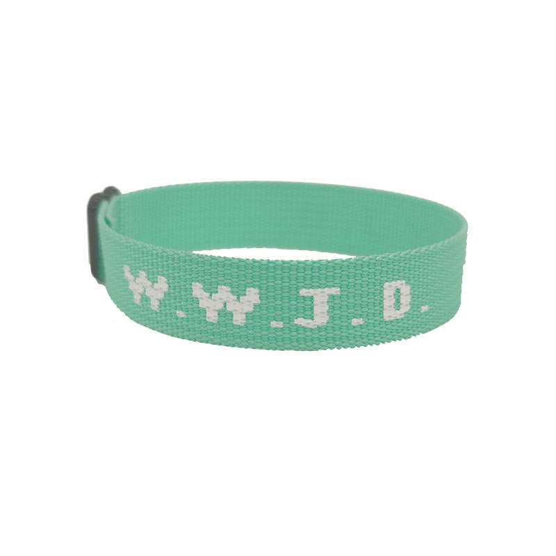 KFX-9435069 Adjustable Jacquard Printed Wrist Strap Bracelet for Unisex - Multiple Colors Available