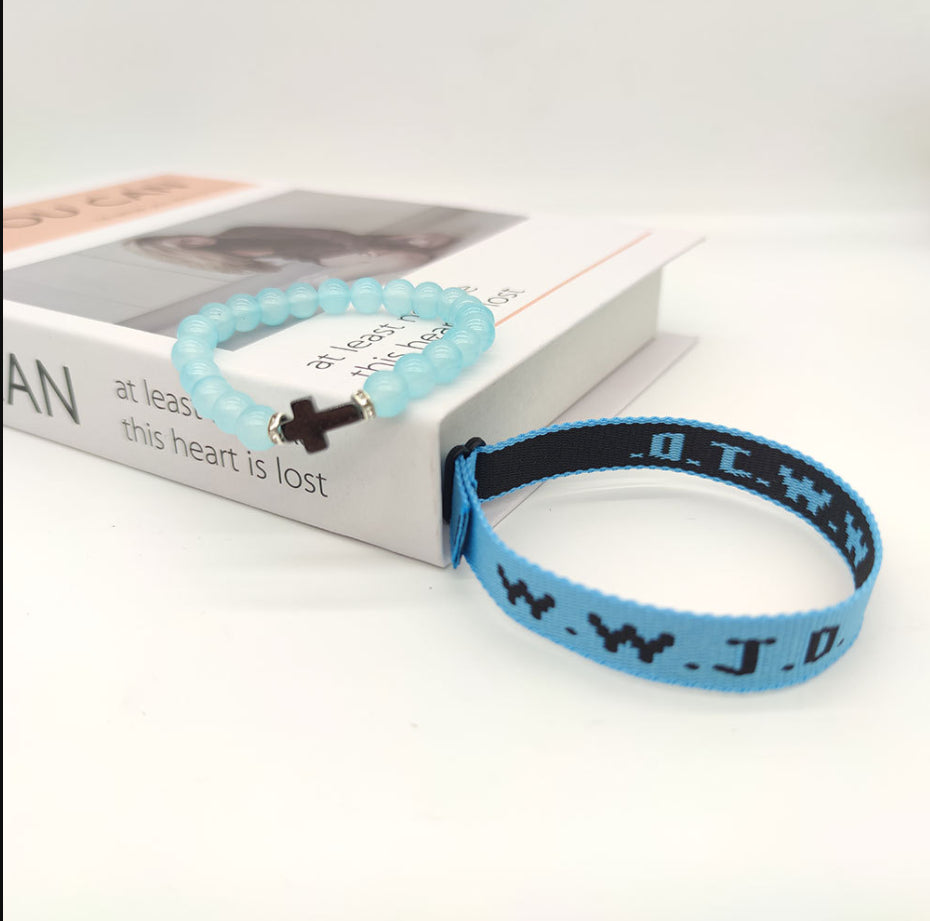 KFX-9435069 Adjustable Jacquard Printed Wrist Strap Bracelet for Unisex - Multiple Colors Available