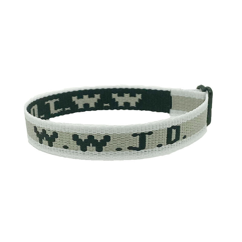KFX-9435069 Adjustable Jacquard Printed Wrist Strap Bracelet for Unisex - Multiple Colors Available