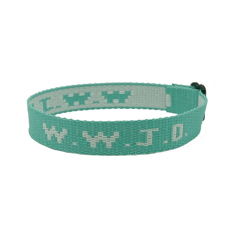 KFX-9435069 Adjustable Jacquard Printed Wrist Strap Bracelet for Unisex - Multiple Colors Available