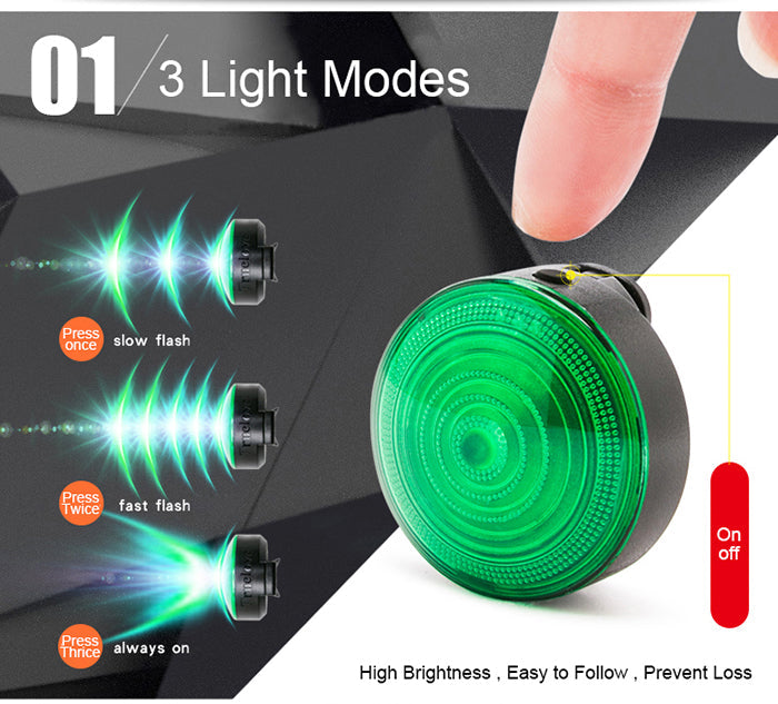 KFX-9435709 Dog Anti-Lost LED Night Light with 3 Modes and Easy Battery Replacement