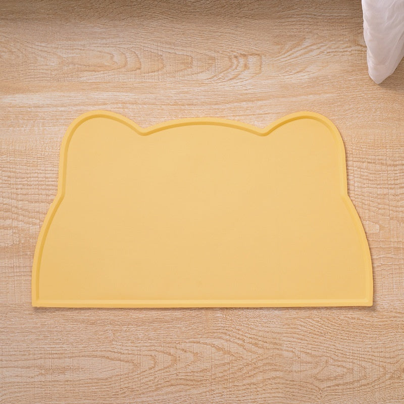 KFX-9436221 Cat Head-Shaped Silicone Mat – Easy to Clean, Spill Proof & Waterproof, Suitable for Pet Feeding
