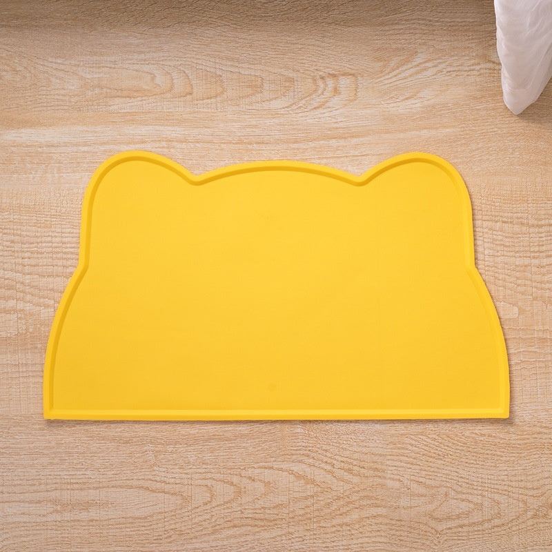 KFX-9436221 Cat Head-Shaped Silicone Mat – Easy to Clean, Spill Proof & Waterproof, Suitable for Pet Feeding