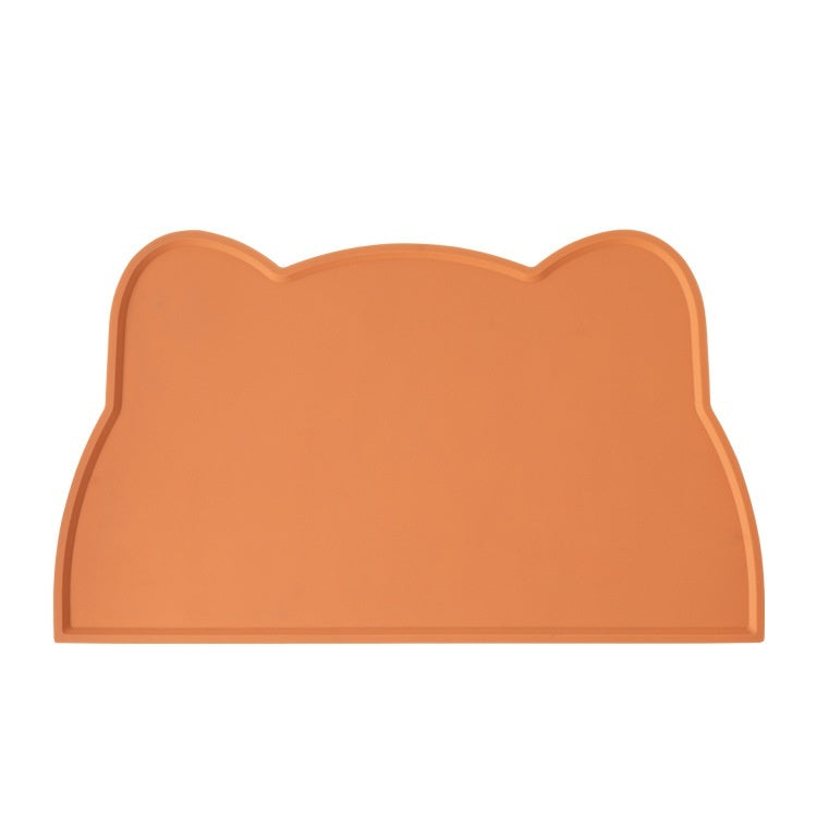 KFX-9436221 Cat Head-Shaped Silicone Mat – Easy to Clean, Spill Proof & Waterproof, Suitable for Pet Feeding