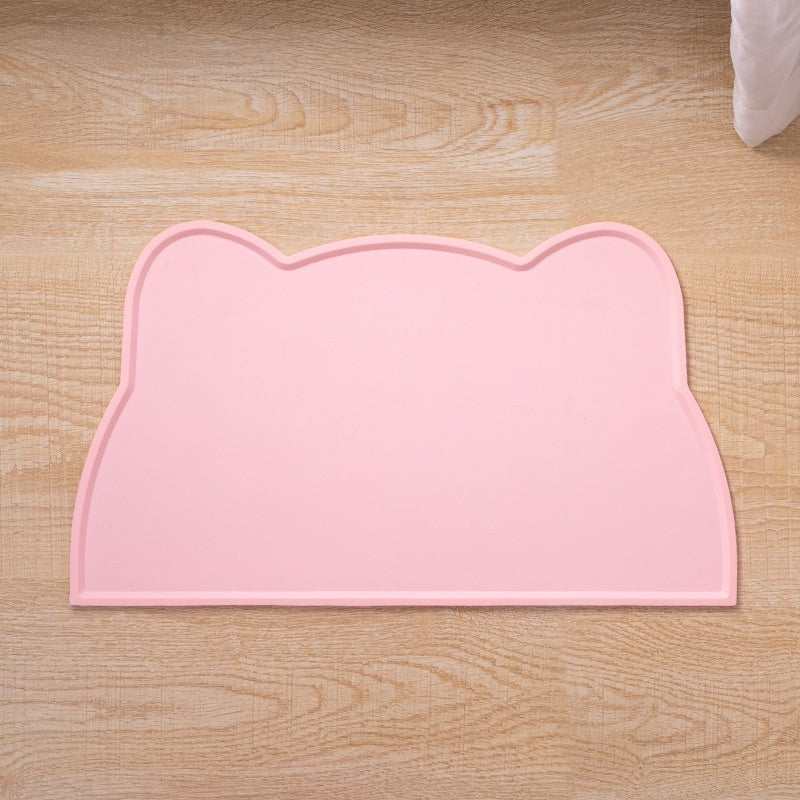 KFX-9436221 Cat Head-Shaped Silicone Mat – Easy to Clean, Spill Proof & Waterproof, Suitable for Pet Feeding