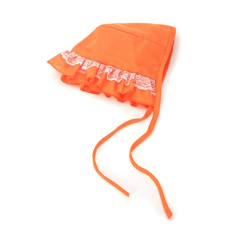KFX-9437245 Thin Lace Pet Sun Hat for Dogs - Stylish Headgear in Monochrome, Available in Sizes S, M, L