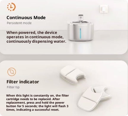 KFX-9438269 Intelligent Stainless Steel Pet Water Fountain with Large Capacity