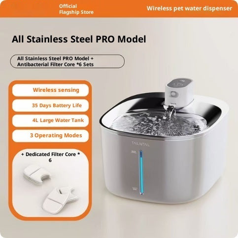 KFX-9438269 Intelligent Stainless Steel Pet Water Fountain with Large Capacity