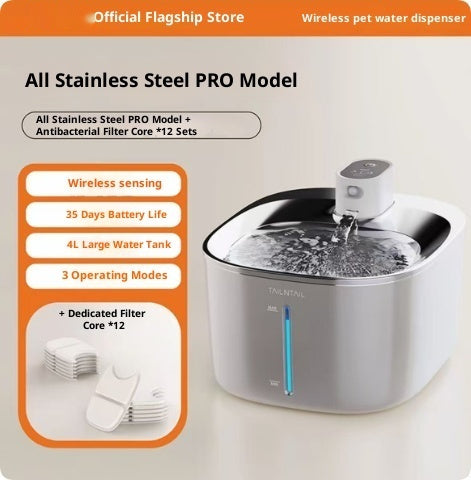 KFX-9438269 Intelligent Stainless Steel Pet Water Fountain with Large Capacity
