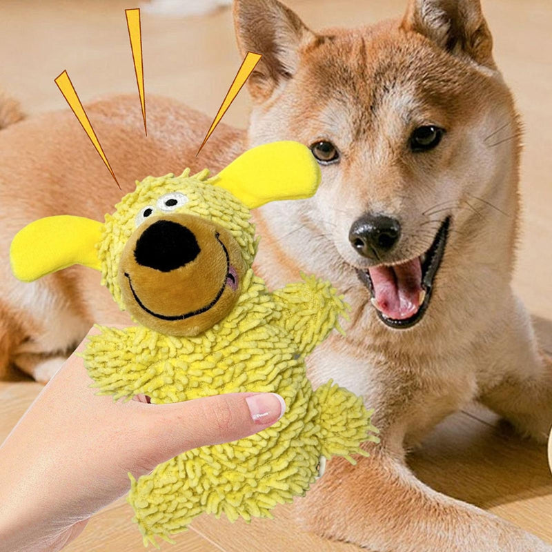 KFX-9439805 Plush Squeaky Dog Toy - Soft Doll for Small to Large Breeds, Ideal for Teething and Playtime