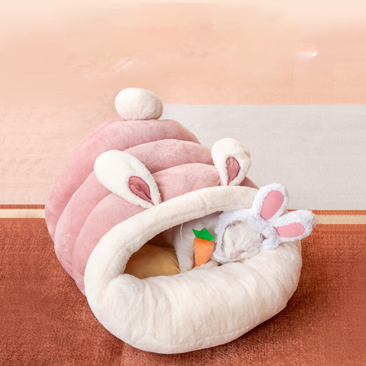 KFX-9442237 Soft and Cozy Cat Sleeping Bag Bed with Cushion – Various Cute Animal Designs