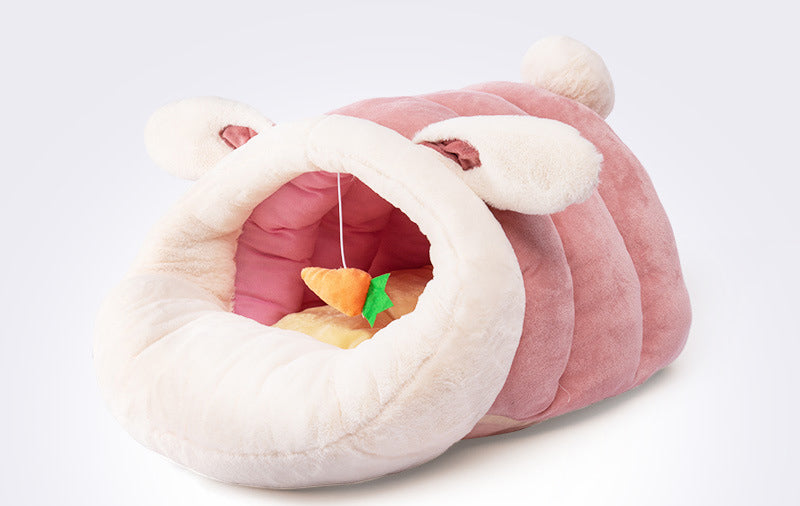KFX-9442237 Soft and Cozy Cat Sleeping Bag Bed with Cushion – Various Cute Animal Designs