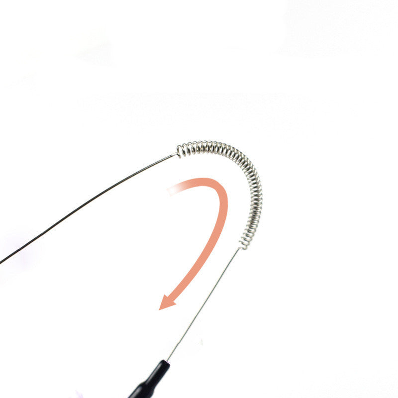KFX-9443005 Spring Steel Wire Feather Cat Teaser Toy - Interactive Play for Cats
