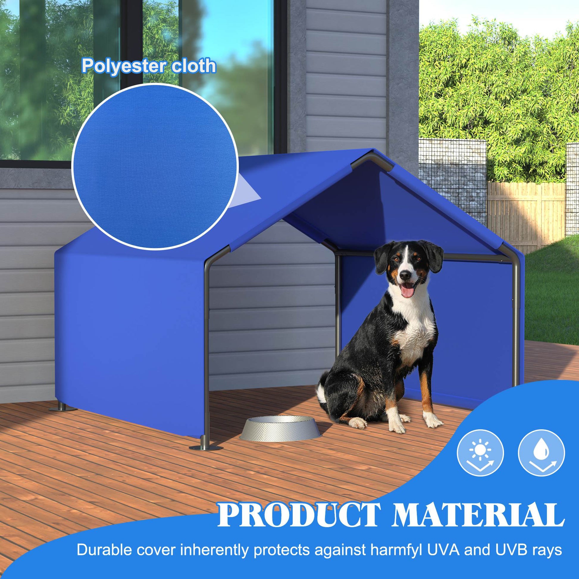 KFX-9443645 Outdoor Dog Shade Tent for Small to Medium Pets - Waterproof, UV Protection, Portable Shelter