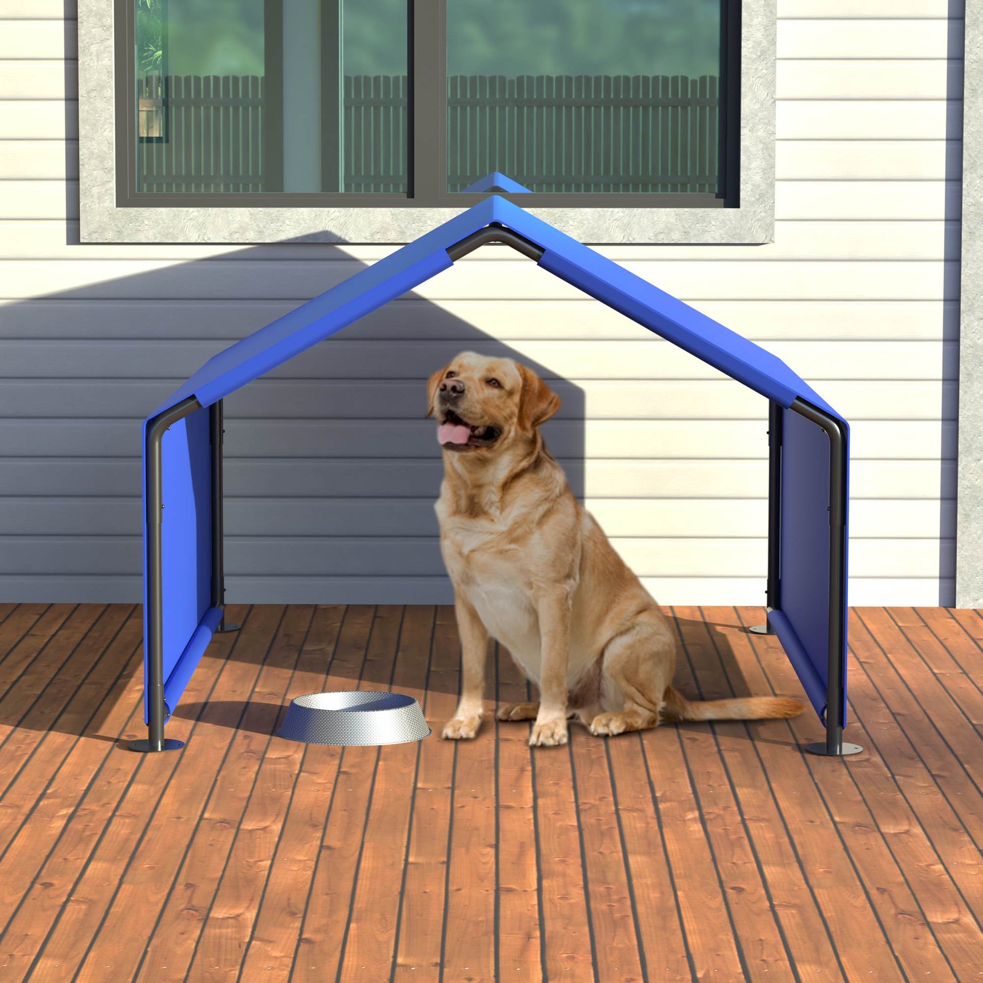 KFX-9443645 Outdoor Dog Shade Tent for Small to Medium Pets - Waterproof, UV Protection, Portable Shelter