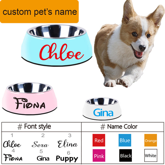 KFX-9444157 Classic Round Stainless Steel Food Bowls for Dogs and Cats - Various Colors and Sizes