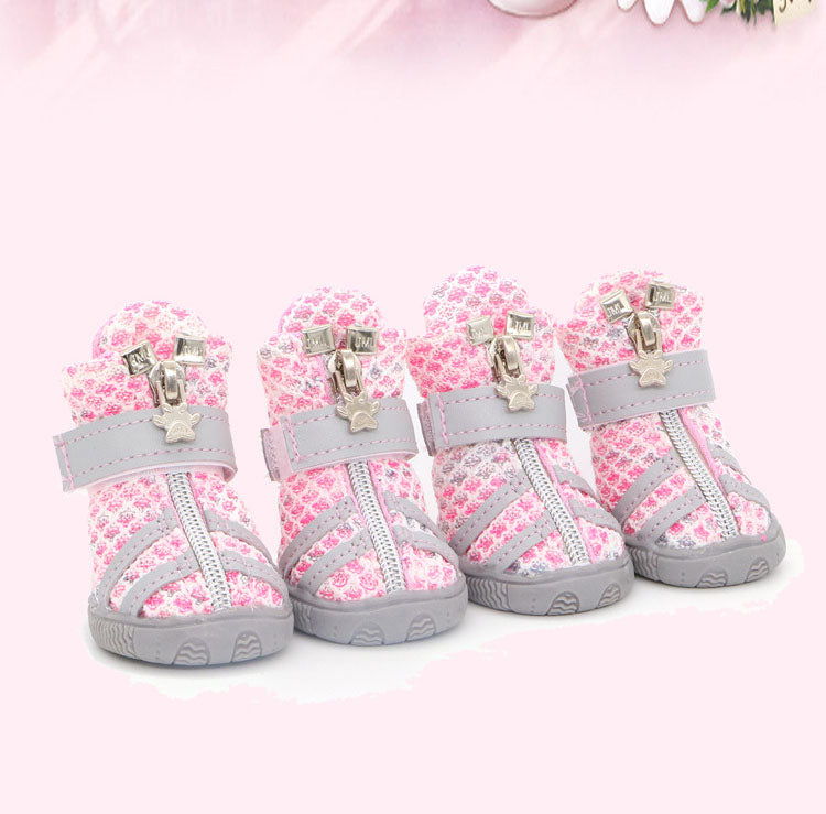 KFX-9444797 Breathable Dog Shoes for Small and Medium-Sized Pets in Colorful Designs